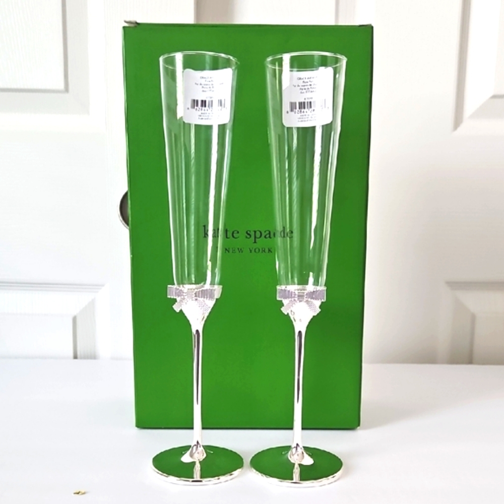 Kate Spade NY/Lenox Collab NWT Champagne Flutes